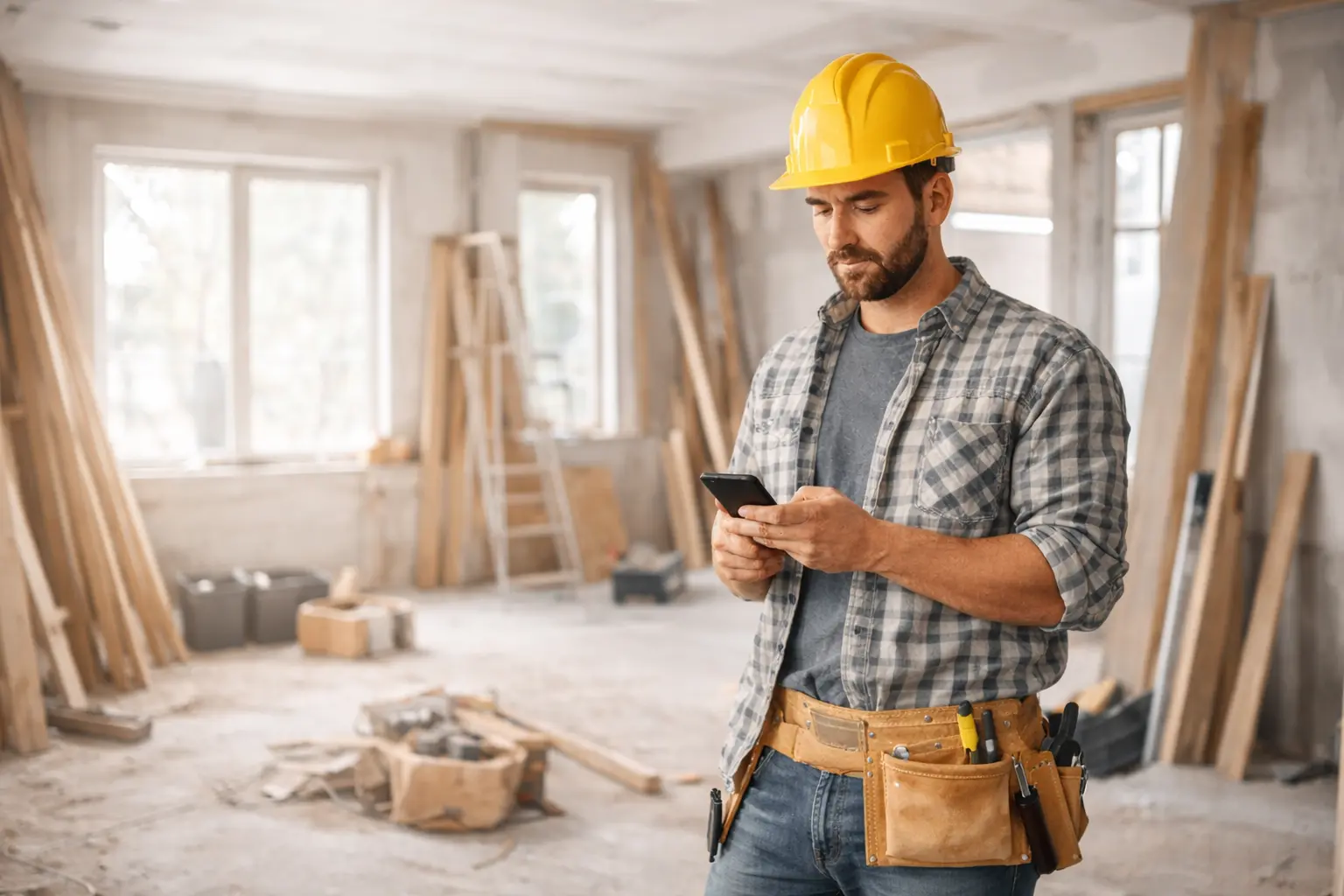 Artisan sur chantier